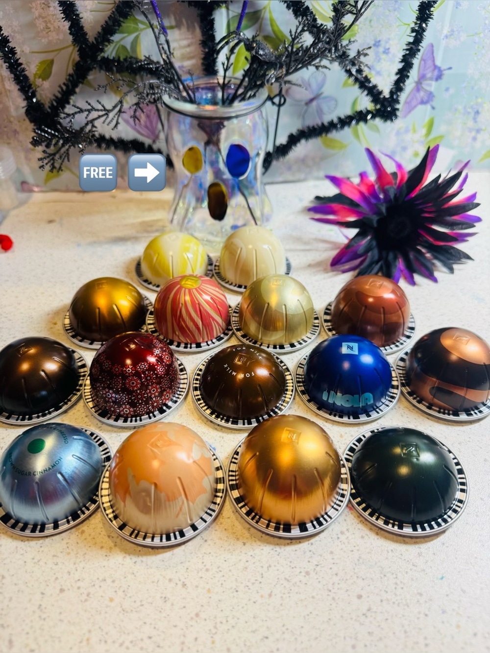Nespresso VERTUO 15 flavors plus Free 🆓 ghost 👻 decor